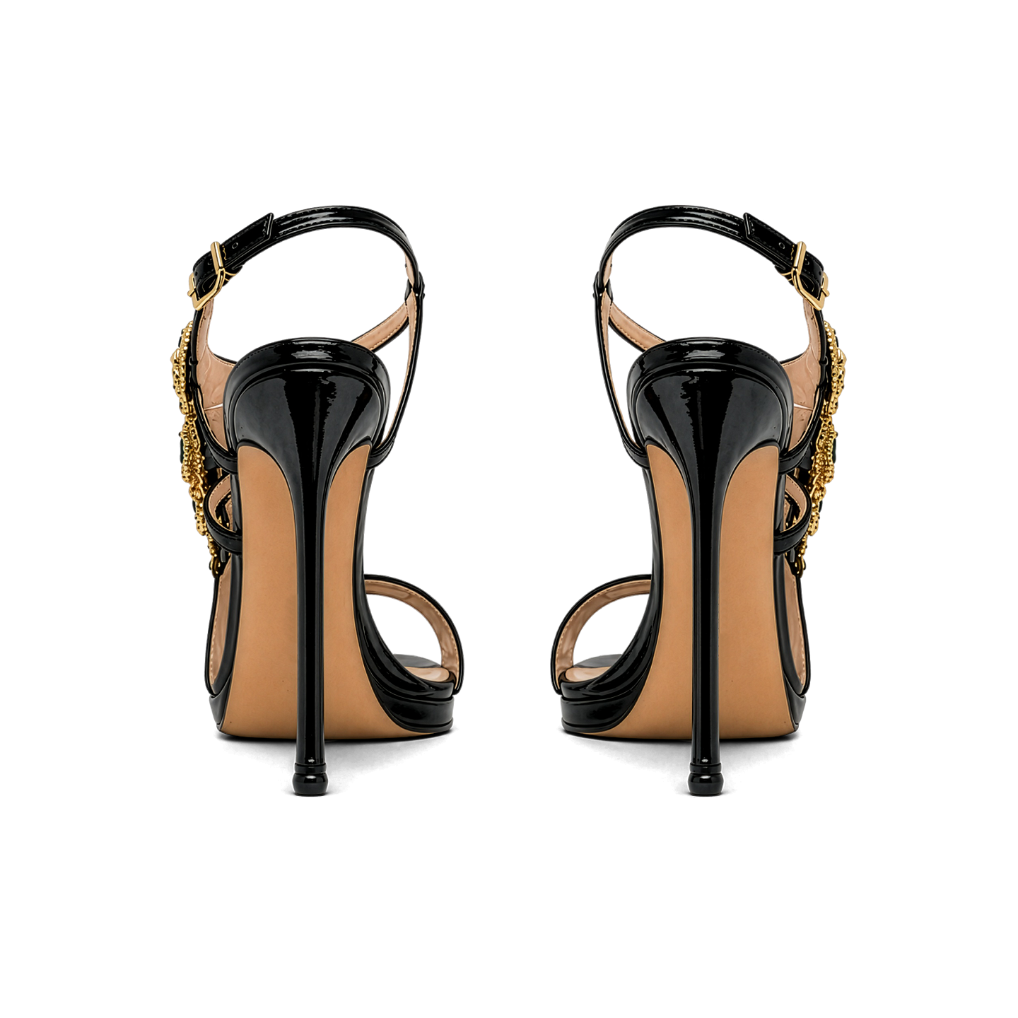 JEWELED PEACOCK STILETTO SANDALS 100 1