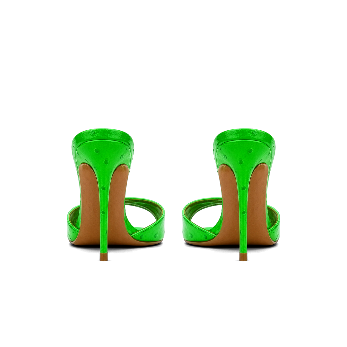 GREEN APPLE OSTRICH 90 MULES 2