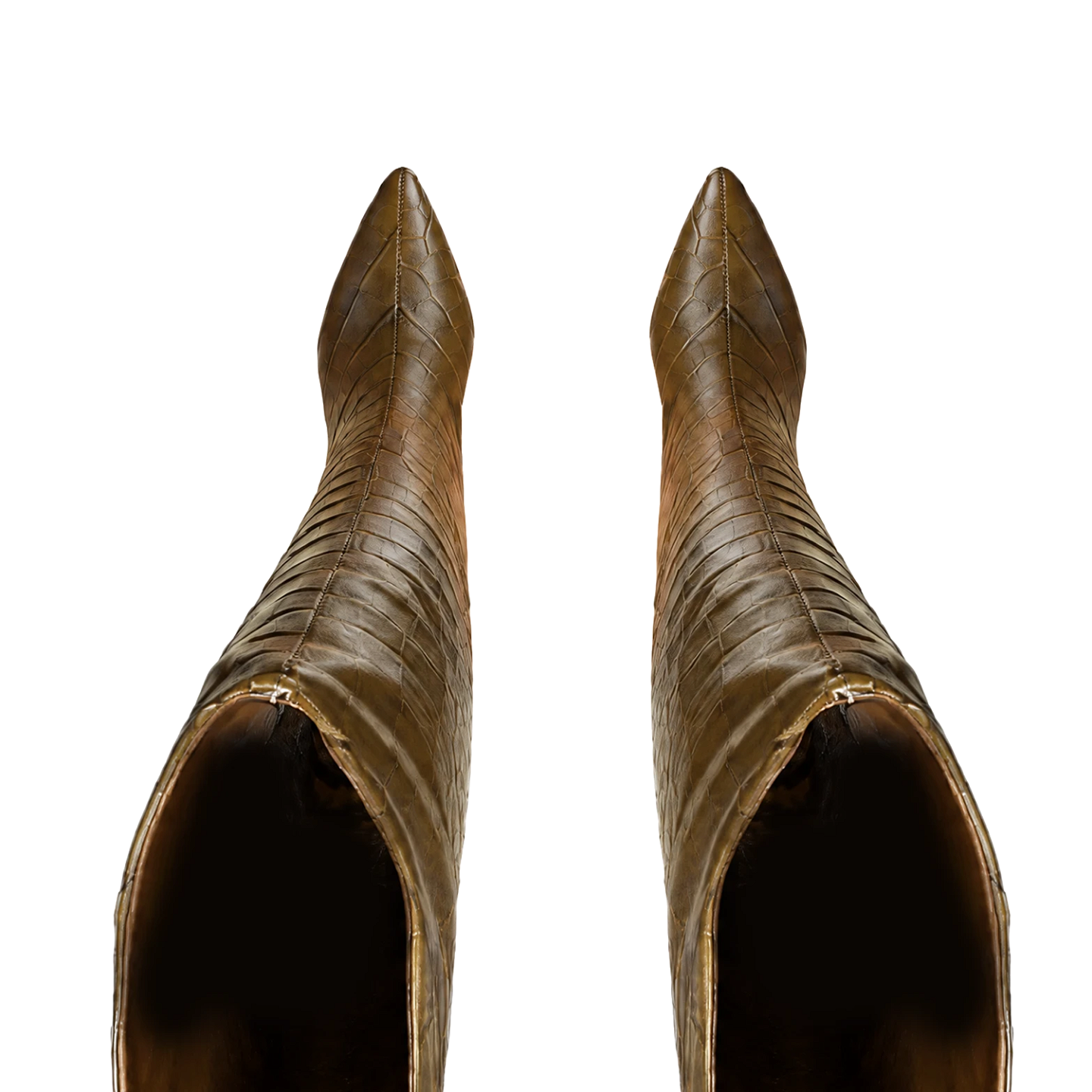 MARYANA CROC-EMBOSSED BLOCK HEEL BOOTS 3