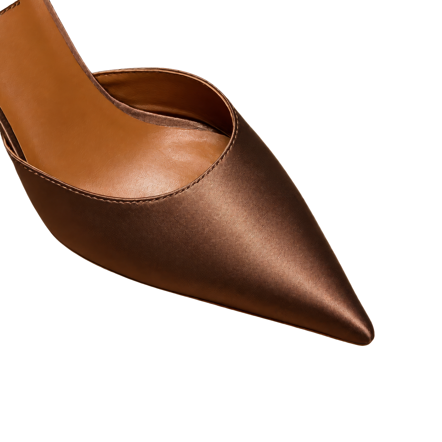 BROWN SILK 70 MULES 1