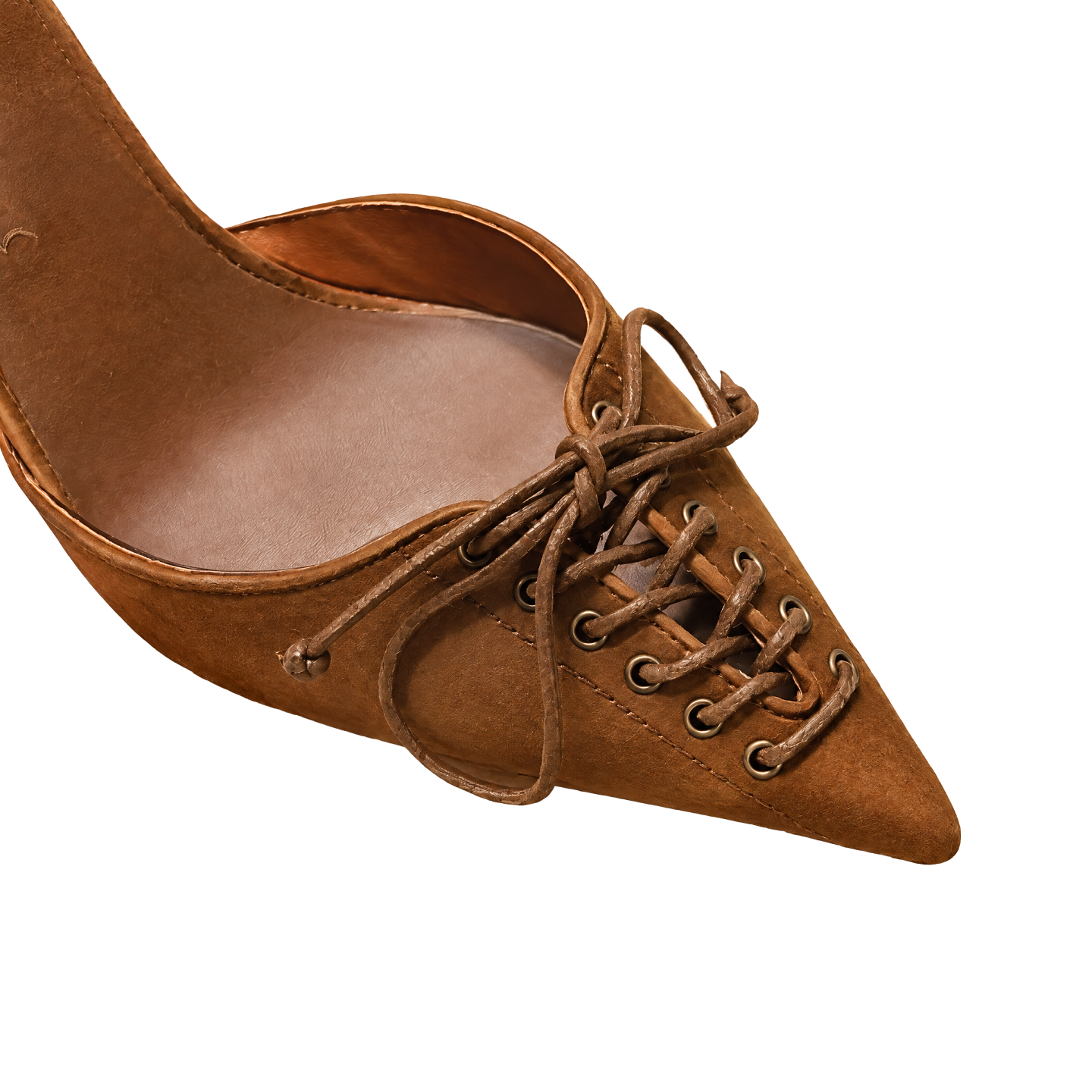 VINTAGE STYLE LEATHER LACE 70 MULES 1