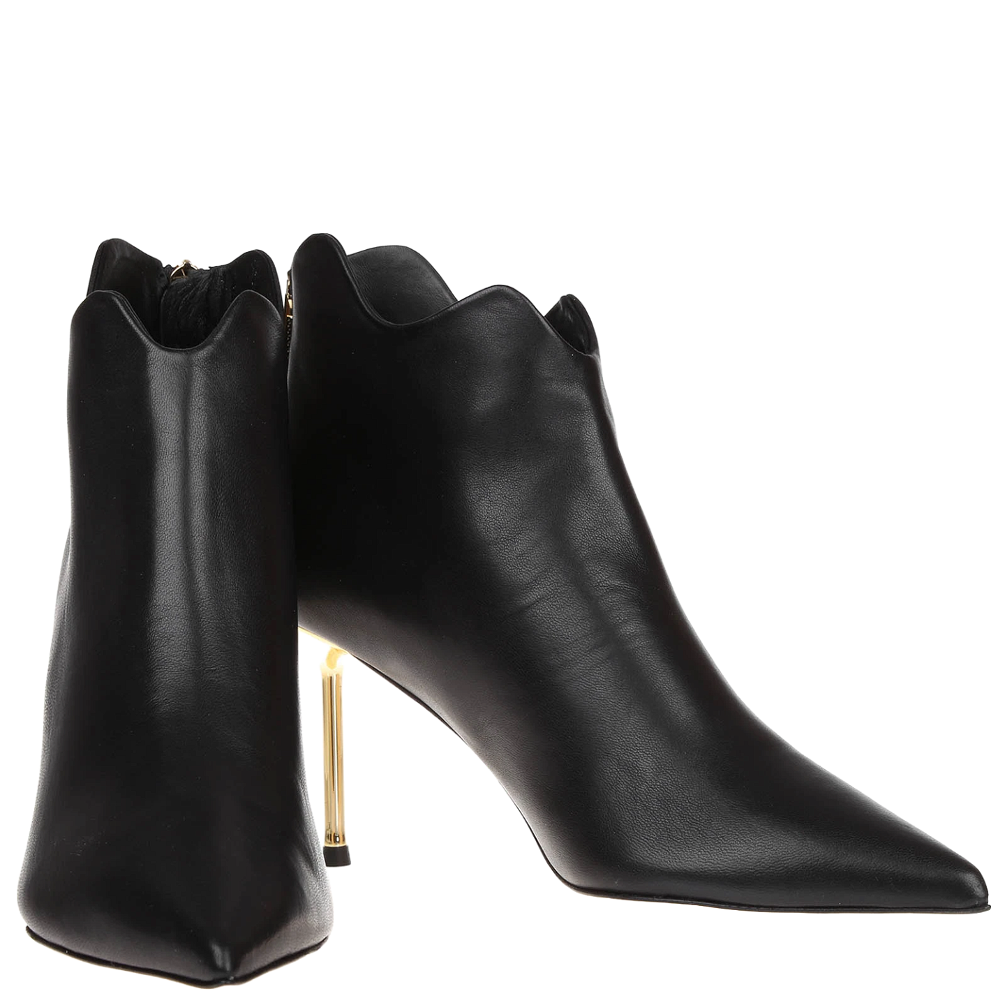 LEATHER GOLDEN HEEL 75 ANKLE BOOTS 2