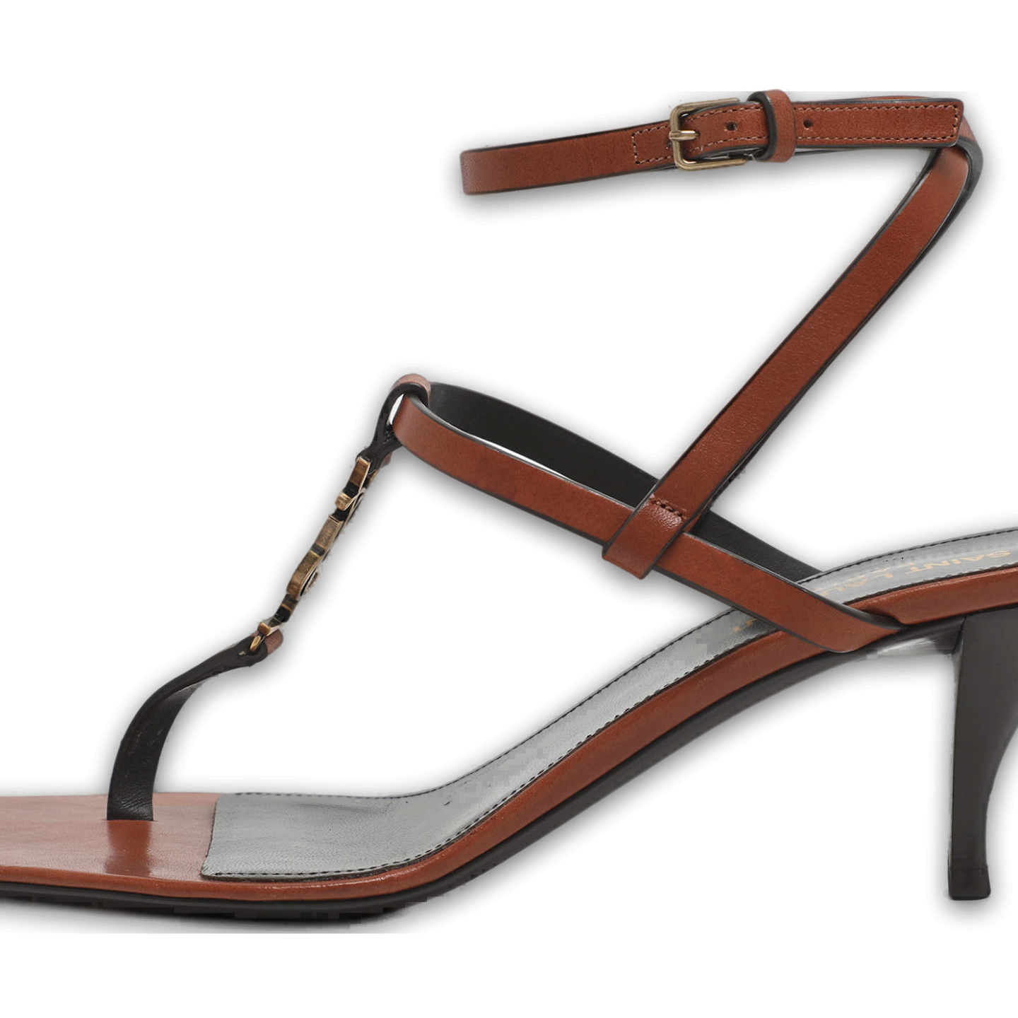 Cassandra Brown Leather Ankle Strap Sandals 0