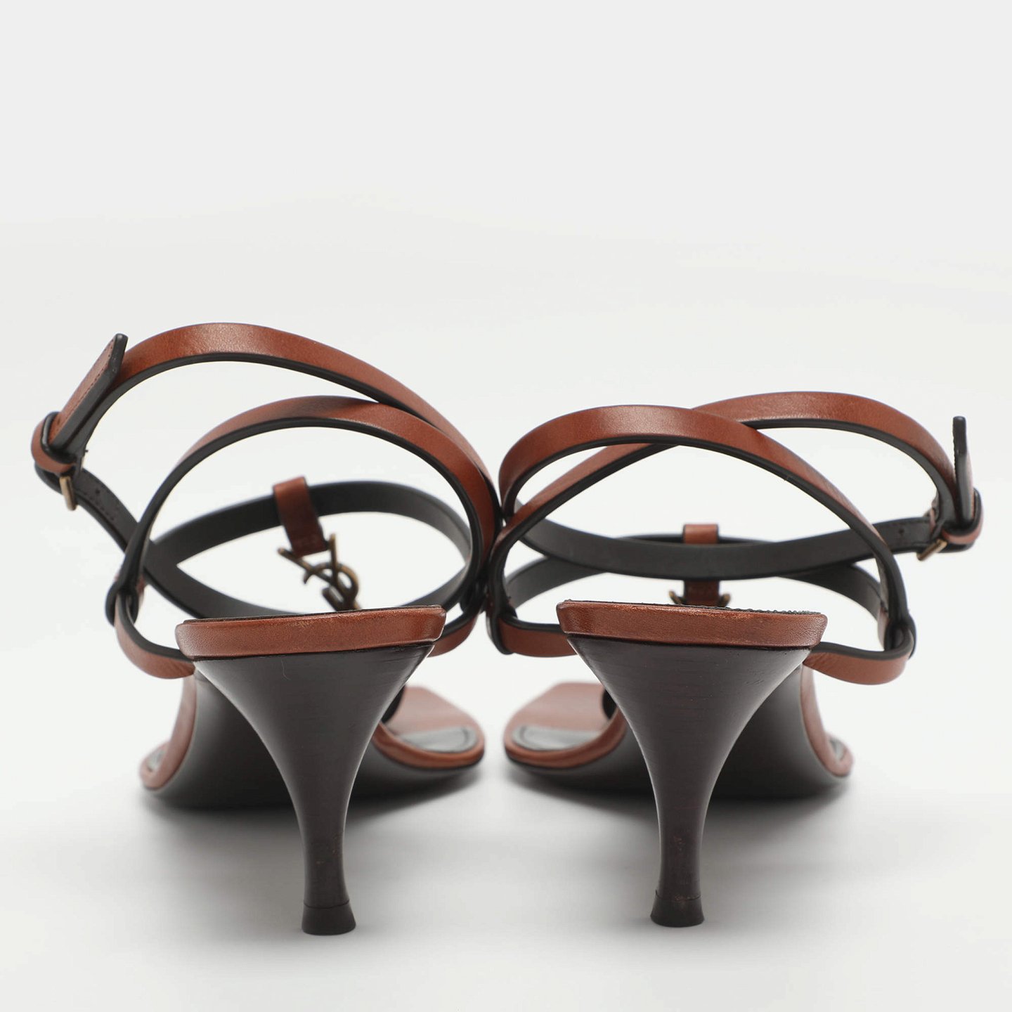 Cassandra Brown Leather Ankle Strap Sandals 4