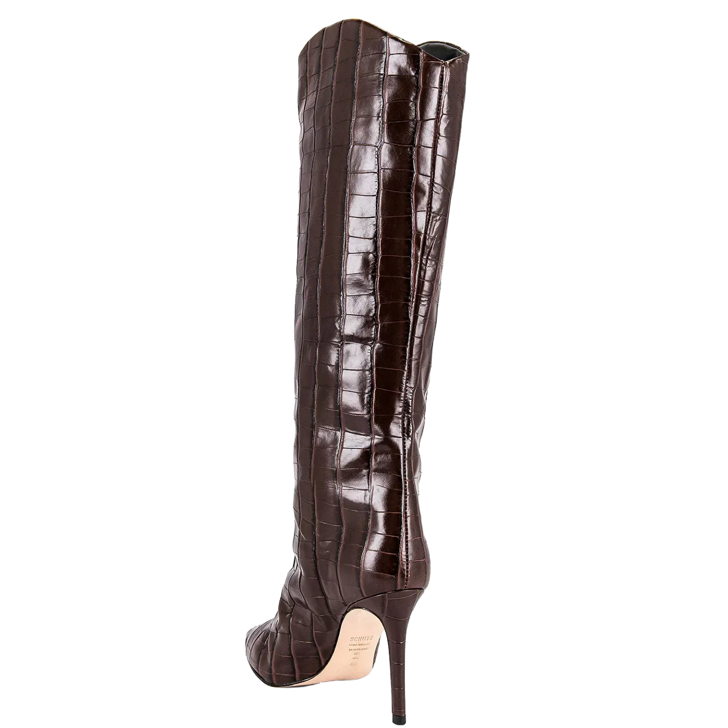 MARYANA CROC-EMBOSSED STILETTO BOOTS 2