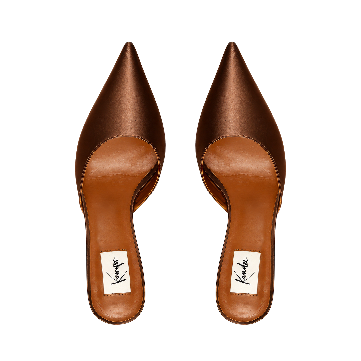 BROWN SILK 70 MULES 3
