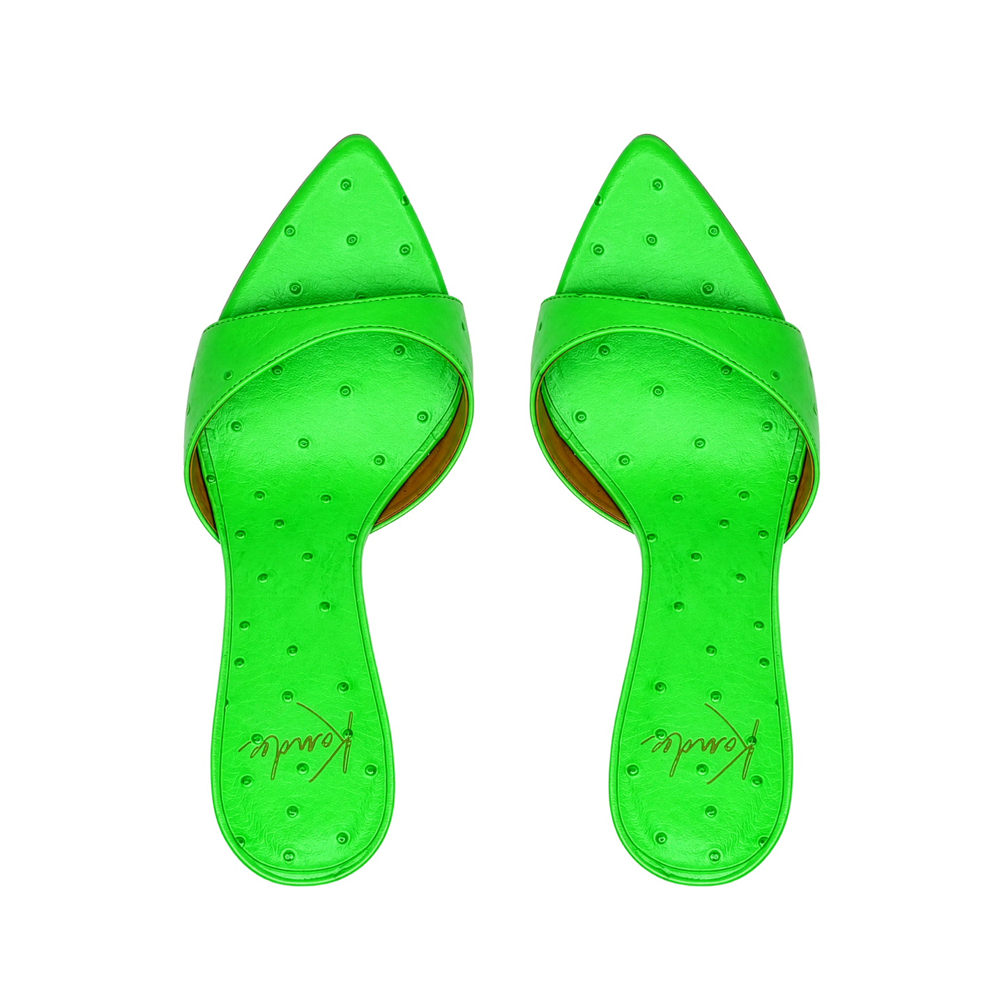 GREEN APPLE OSTRICH 90 MULES 4