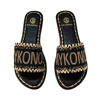 BEADED MYKONOS SLIDES