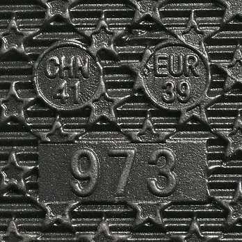 Black Rubber Logo Flat Slides