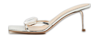 Silver Leather Crystal Embellished Jaipur Sandals
