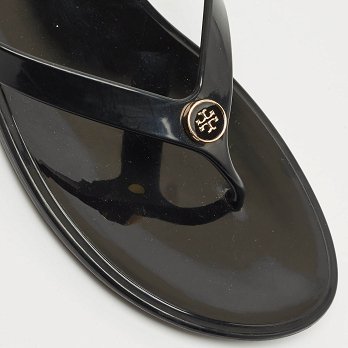 Black Rubber Mini Miller Thong Flats