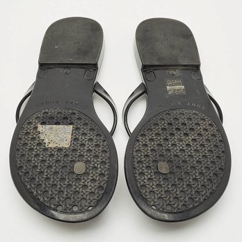 Black Rubber Mini Miller Thong Flats