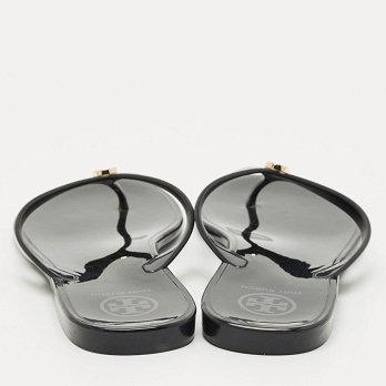 Black Rubber Mini Miller Thong Flats