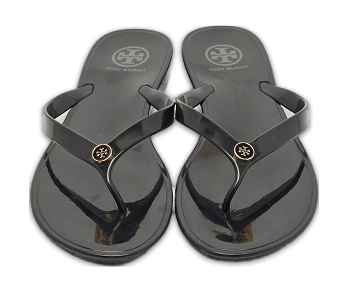 Black Rubber Mini Miller Thong Flats