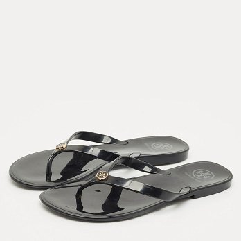 Black Rubber Mini Miller Thong Flats