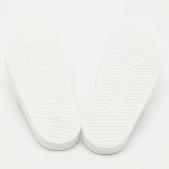 White Rubber BB Pool Slide Sandals