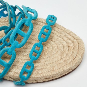 Blue Suede Thalassa Espadrille Flat Sandals