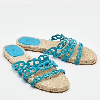 Blue Suede Thalassa Espadrille Flat Sandals