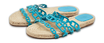 Blue Suede Thalassa Espadrille Flat Sandals