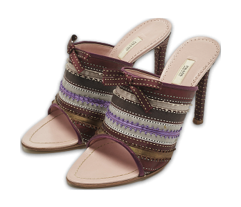 Multicolor Satin Ribbon Bow Slide Sandals