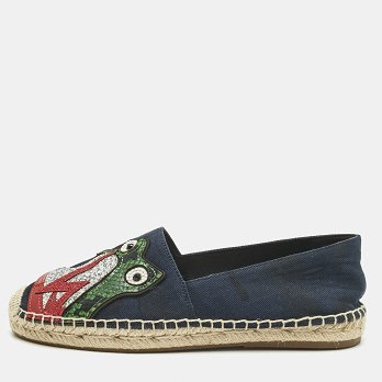 Marc Jacobs Multicolor Canvas, Glitter and Patent Leather Espadrille Flats Size 39