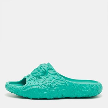 Blue Rubber Medusa Embossed Pool Slides