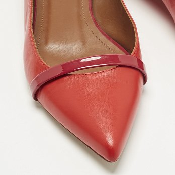 Red Leather Marion Luwolt Flat Slingback Sandals