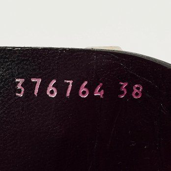 Pink/Black Ostrich Leg and Leather Flat Slides