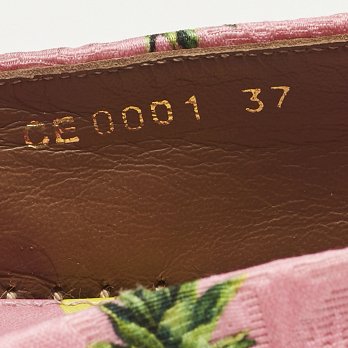 Pink/Yellow Pineapple Print Brocade Espadrilles Flats