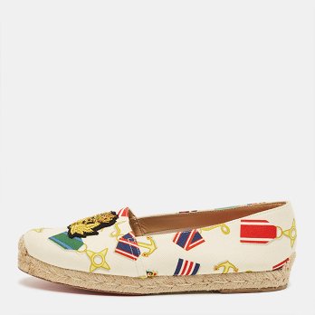 Multicolor Canvas Papi Hugo Espadrille Flats