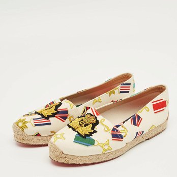 Multicolor Canvas Papi Hugo Espadrille Flats