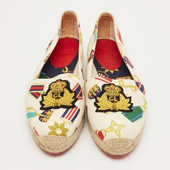 Multicolor Canvas Papi Hugo Espadrille Flats
