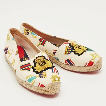 Multicolor Canvas Papi Hugo Espadrille Flats