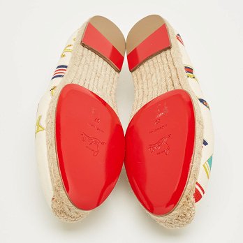 Multicolor Canvas Papi Hugo Espadrille Flats