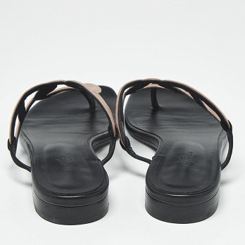 Metallic Pink Suede Beach Flat Slides