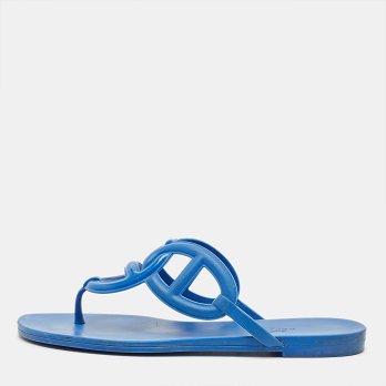 Egerie Blue Rubber Thong Sandals