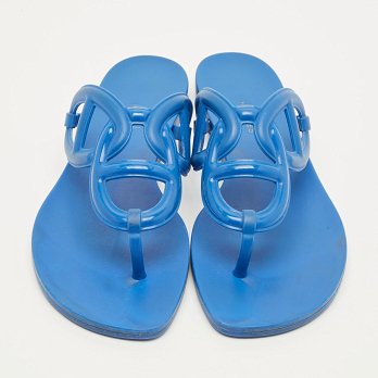 Egerie Blue Rubber Thong Sandals