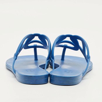 Egerie Blue Rubber Thong Sandals