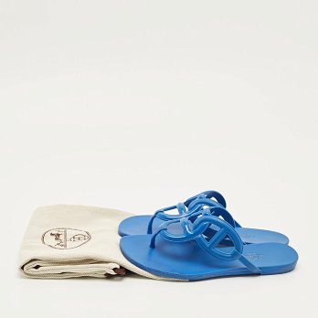 Egerie Blue Rubber Thong Sandals