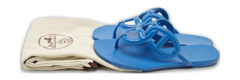 Egerie Blue Rubber Thong Sandals