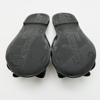 Lylia Vara Black Jelly Flat Slides