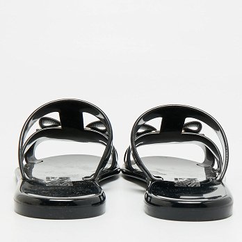 Lylia Vara Black Jelly Flat Slides