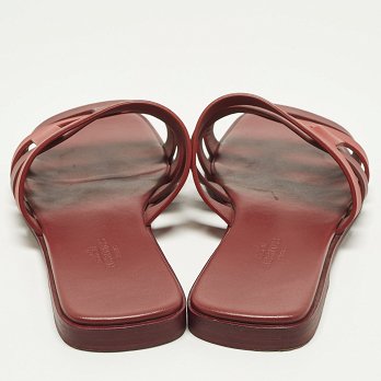 Amore Two Tone Leather Flat Slides