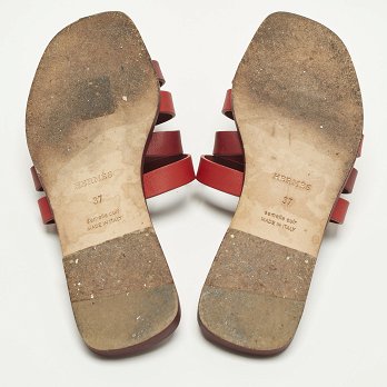 Amore Two Tone Leather Flat Slides