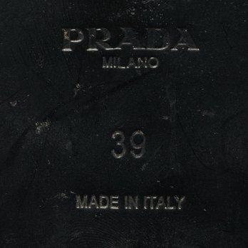 Leather Logo Cut-out Flat Slide
