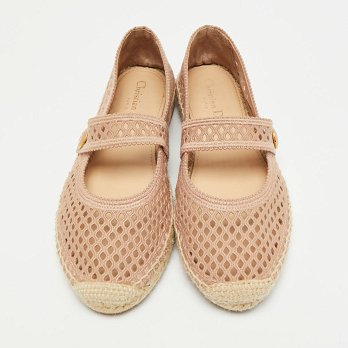 Caro Pink Knit Fabric Espadrille Flats