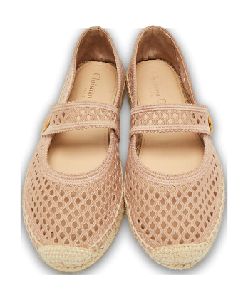 Caro Pink Knit Fabric Espadrille Flats
