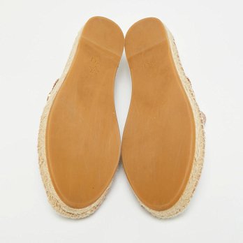 Caro Pink Knit Fabric Espadrille Flats