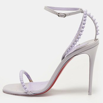 So Me Purple Patent Leather Ankle Strap Sandals