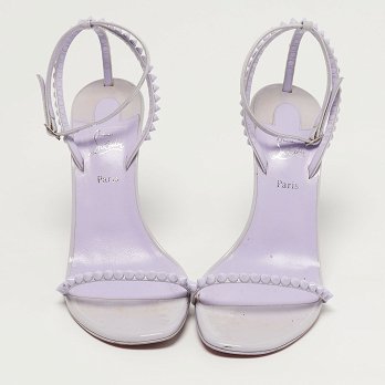 So Me Purple Patent Leather Ankle Strap Sandals